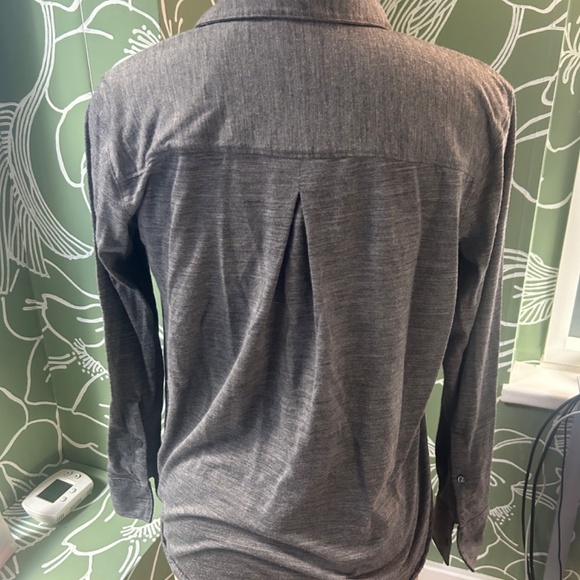 Club Monaco Refined Utility Shirt Wool Blend Charcoal Grey Size Small - Picture 4 of 7